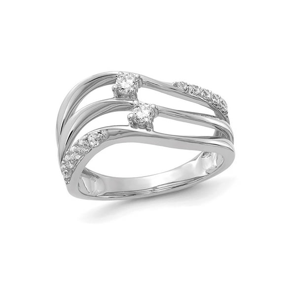 3/10 Carat (Ctw SI1-SI2, G-H-I) Lab-Grown Diamond Ring in 14K White Gold for Women