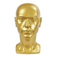 thumbnail image 1 of Cabeza Modelo de cabeza masculina, circunferencia de la cabeza de 23 pulgadas Altura 33 cm Uso múltiple Dorado Yuyangstore Cabeza de maniquí masculino, 1 of 8