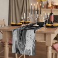 thumbnail image 2 of Table Runners 70 Inches Long Dress Scarves, Black Marble Farmhouse Coffee/Dining/Kitchen Table Decor, Holiday Table Runner, Vintage Abstract Grey Fluid Aesthetic 13x70 Inch, 2 of 9