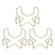 thumbnail image 1 of Soporte de posavasos vintage de 3 piezas Uxcell, soportes de metal dorado para posavasos redondos y cuadrados de 4.3 pulgadas, sostiene 4 posavasos., 1 of 5