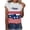 White, variant on OAVQHLG3B 4th of July Outfits for Women American Flag T Shirt Summer Tops for Women Tops Printe Casual Loose Fit Tee Shirts Blouse Print Round-neck Shirt