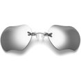 thumbnail image 1 of YAMEE Retro Round Clip-On Nose Sunglasses Matrix Morpheus Movie Rimless Clamp Glasses, 4 Colors, 1 of 7
