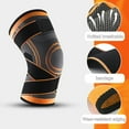thumbnail image 3 of 2 Pcs Genouillères Professionnelles pour Douleur au Genou avec Sangles Réglables, Support de Compression (orange), 3 of 7