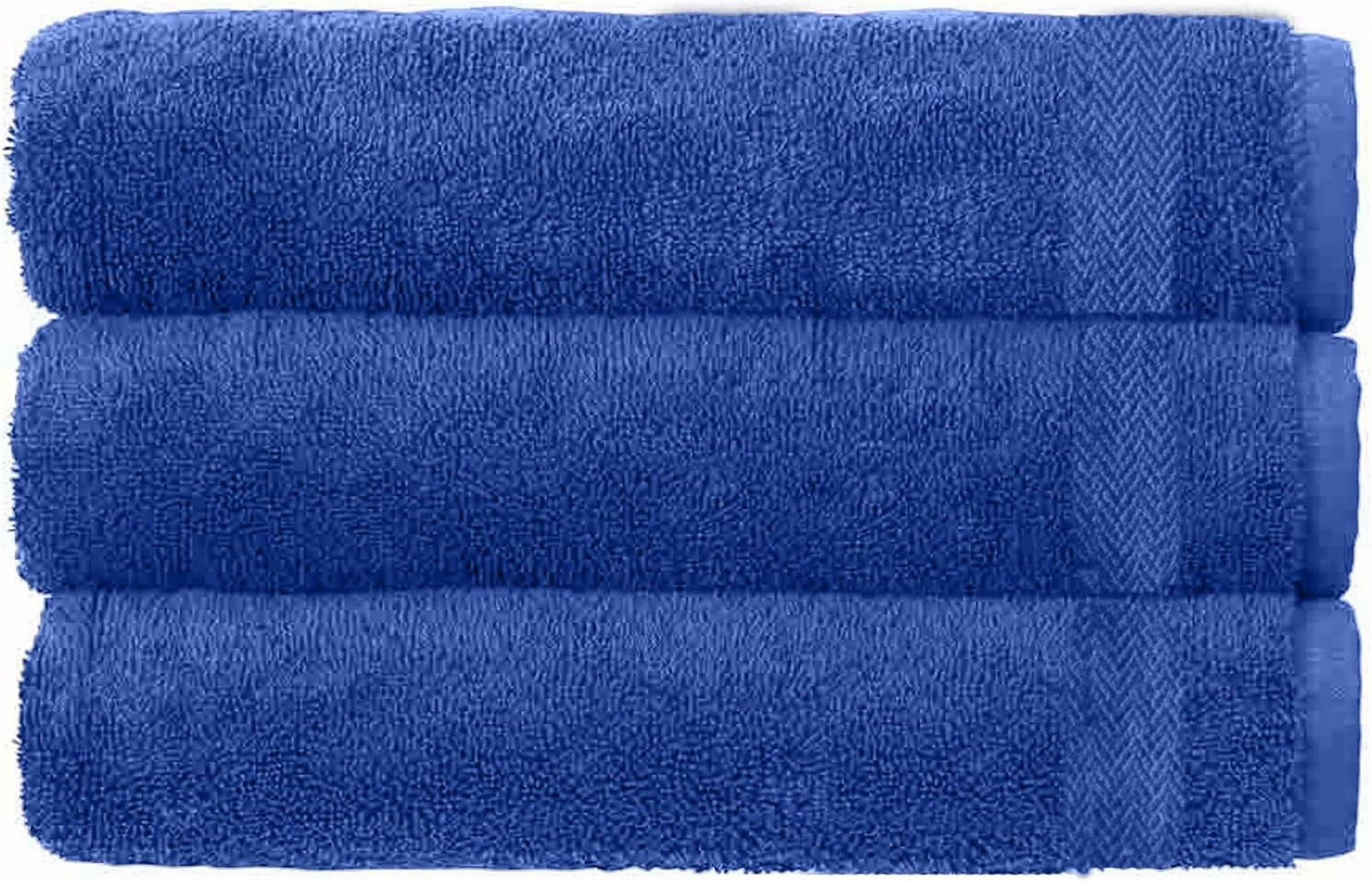Premium 100% Cotton Bath Towels 3-Pack, Navy Blue – Soft, Lightweight, Quick-Dry & Highly Absorbent Bathroom Towels, 27 x 54 Inches