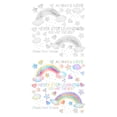 thumbnail image 1 of Less Than 5 Stickers Colorful English Letters Cartoon Rainbow Cloud Stickers PVC Stickers Removable Personality Wall Stickers Living Room Bedroom PVC Stickers Bathroom Toilet Decorative Wall Stickers, 1 of 6