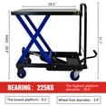 thumbnail image 5 of Noaman Hydraulic Lift Trolley 500 LBS Capacity, 4 Polyurethane Wheels with Brakes, Foldable Steel Platform Cart for Material Handling, Black+Blue, 5 of 15