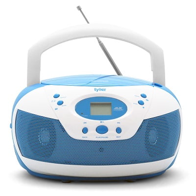 Multiple Cd Player With Radio Tyler Portable Neon Blue Stereo CD Player with AM/FM Radio and Aux & Headphone Jack Link-In (TAU105-NBL) ()