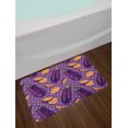 thumbnail image 2 of Eggplant Bath Mat, Realistic Looking Eggplants with Eighties Inspired and Dotted Purple Background, Non-Slip Plush Mat Bathroom Kitchen Laundry Room Decor, 29.5 X 17.5 Inches, Purple Orange, Ambesonne, 2 of 2