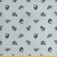 thumbnail image 1 of Abstract Fabric by the Yard, Feathers Pattern Native Motifs on Pale Grey Background, Decorative Upholstery Fabric for Chairs & Home Accents, Multicolor by Ambesonne, 1 of 4