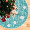 thumbnail image 5 of FMSHPON Light Blue Xmas Christmas Tree Skirt Stand Mat for Holiday Party Decoration Indoor Outdoor 48 inches, 5 of 6