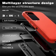 Starshop Samsung Galaxy S25 FE Case Phone Cover Shockproof Heavy Duty With Glass Screen - Teal