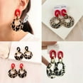 thumbnail image 2 of K-KED Silver Plated Leopard Acrylic Drop Earring Party Geometric Delicate Jewelry lab-created-Black, 2 of 9