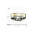 thumbnail image 6 of 14K Two-Tone Titanium Ring Band Wedding Yellow Gold Flat, 6 of 6