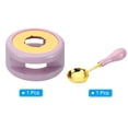thumbnail image 3 of Uxcell Wax Seal Kit, Wax Seal Warmer with Melting Spoon Retro Melt Stove Pot Furnace Tool, Purple Golden, 3 of 7