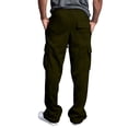 thumbnail image 3 of Cargo Sweatpants for Men Open Bottom Baggy Sweatpants Cozy Straight Leg Sweat Pants with Pockets Hiking Casual Athletic Pants Army Green M, 3 of 5