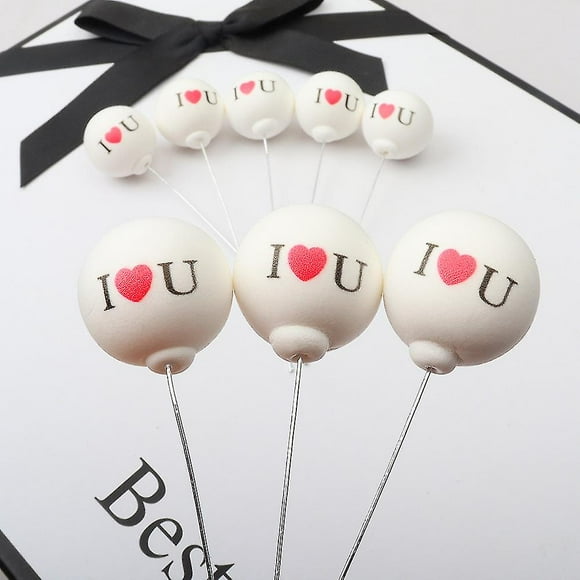 24 Pieces/set Of Clay Balloon Cake Decorating White Balloon Baking Cake Decorating Accessories