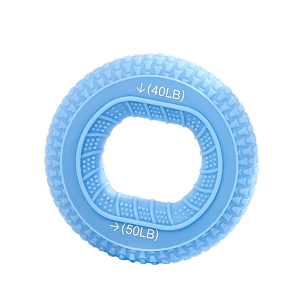 Fortalecedor de agarre de mano Anillo de agarre Textura de neumático cómoda Anillos de silicona Entrenamiento de manos Anillos de camilla de mano para Azul claro shamjiam Fortalecedor de agarre