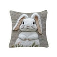 thumbnail image 2 of Cute White Rabbit Printed Decorative Pillow Cover with Insert, Soft Plush Lumbar Throw Pillows for Sofa Couch Bed Living Room Bedroom Office Nap, Accent Cushion Home Decor, 2 of 6