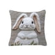 thumbnail image 2 of Cojín lumbar con estampado de conejo y relleno decorativo | Funda extraíble y lavable de pelusa corta | Soporte suave para la espalda, ideal para sofá, cama, sillón, oficina y decoración del hogar., 2 of 6