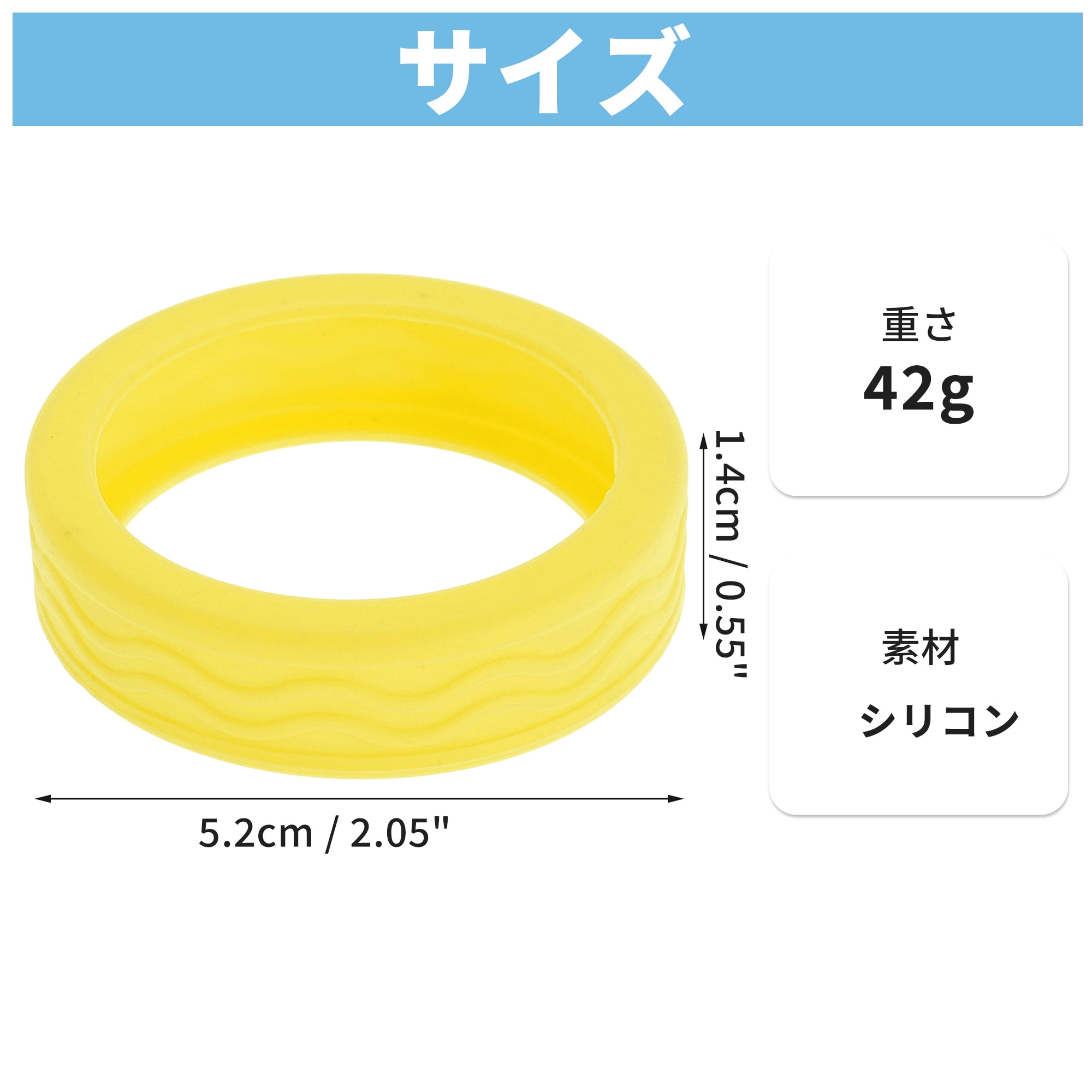 Unique Bargains 8pcs Luggage Wheel Covers Travel Suitcase Wheel Cover Yellow Yellow Wave