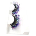 thumbnail image 2 of SDJMa Glitter Lashes Colored False Eyelashes Wispy Lashes,Dramatic Lashes Cat Eye Festival Lashes,Glitter Sequins Drill Thick Exaggerated Eyelashes(B), 2 of 2
