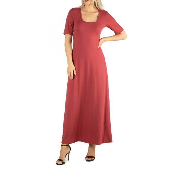 24/7 Comfort Apparel Women's Casual Maxi Dress