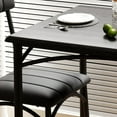 thumbnail image 3 of OUYAWEI Dining Table Set for 4,Kitchen Table and 2 Chairs & 1 Bench with UpholsteRed ,4 PCS Dining Table Set for Small Space,Apartment,Black, 3 of 8