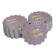 thumbnail image 1 of Inkdotpot Real Gold Foil Happy Birthday Tags Favor Hang Paper Tags 100 Pieces, 1 of 6