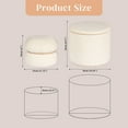 thumbnail image 5 of PINPLUS Storage Ottoman Modern Teddy set Round Ottoman with Storage Set of 2 for Living Room Coffee table, 5 of 9