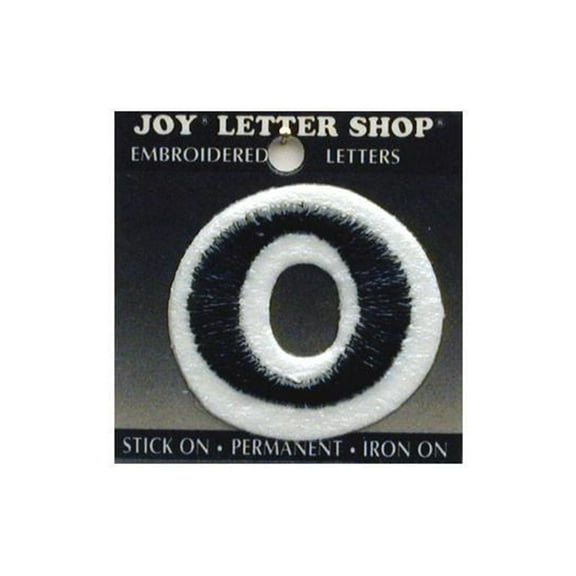 Joy Applique Letter Iron On Cooper 1.5" Black O