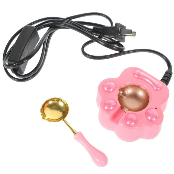 SEWCHICS Wax Melting Spoon Wax Melting Warmer Kit Pink 1 Set