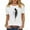 J White, variant on Auroural Graphic Tees for Women Short Sleeve Shirts for Women Women's Feather Print Round Neck Short Sleeve T Shirt Top Womens Summer Tops White XXL