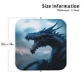 thumbnail image 3 of Pofeuu Blue Thunder Storm Dragon Print Leather Coasters Set of 6, Round Cups Mugs Mat Pad for Home Kitchen Heat Resistant Drink Coasters,Square, 3 of 7