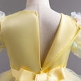 thumbnail image 7 of FYDUU Girls Puffy Pageant Rainbow Tulle Princess Dresses Tiered Birthday Party Tutu Gown With Long Train Formal Performances Dresses 4-5 Years, 7 of 7