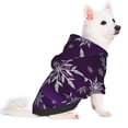 thumbnail image 2 of Fotbe Snowflake Gradient Purple Print Small Dog Sweater Hoodies Pet Grey Hooded Soft Fleece Sweatshirts with Pocket Fall Winter Puppy Cat Sweaters Warm Clothes-Small, 2 of 7