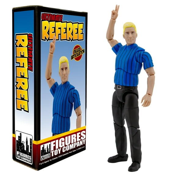 Ultimate Dark Blue Referee with Deluxe Articulation for WWE & AEW Figures