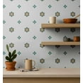 thumbnail image 4 of S4Sassy Tile Floral Wallpaper - White Wall Covering, 25" x 120" Self-Adhesive Vinyl Walls Paper, Wallwrap, Easy DIY Wall Covering For Boho aesthetic wall decor, Living Room, Living Spaces, 4 of 9