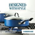 thumbnail image 6 of Farberware Style Nonstick Cookware Saute Pan with Lid, 3-Quart, Blue, 6 of 14