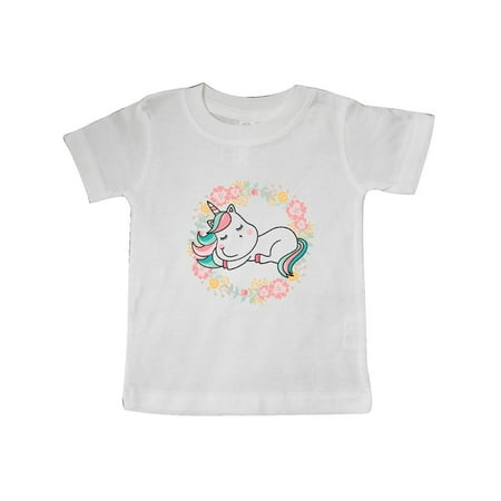 

Inktastic Unicorn Flowered Wreath Gift Baby Girl T-Shirt