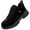 Black, variant on AUXDIQ Safety Trainers Men Women Steel Toe Cap Work Shoes Comfy Construction Industrial Sneakers