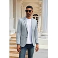 thumbnail image 2 of COOFANDY Men's Lightweight Two Button Knit Blazer - Casual Sport Coats Suit Jacket, 2 of 6