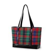 FORMRS Laptop Tote Bag for Women with 15.6" Computer Compartments Handbag, Red Green Pattern