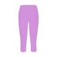 thumbnail image 4 of Capri Leggings for Women 2026 Casual Summer Capri Pants Stretch Slimming Workout Yoga Pants Women Hollow Out Leggings 15-Purple Pink XXXL, 4 of 4