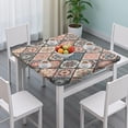 thumbnail image 3 of Multicolor Ethnic Mandala Pattern Square Fitted Tablecloth with Elastic Edge,Square Table Cover,Washable Elastic Table Cover for Home Kitchen Party Decor 36"x36", 3 of 6