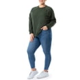 thumbnail image 3 of Terra & Sky Women's Plus Size Fleece Sweatshirt, Available in 1,2, and 3- Packs, Size 0X-4X, 3 of 11