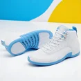 thumbnail image 3 of Ni - ke Ni - ke Air Jordan 12 Retro Shoes Melo White University Blue CT8013-112 Mens Size 9, 3 of 5