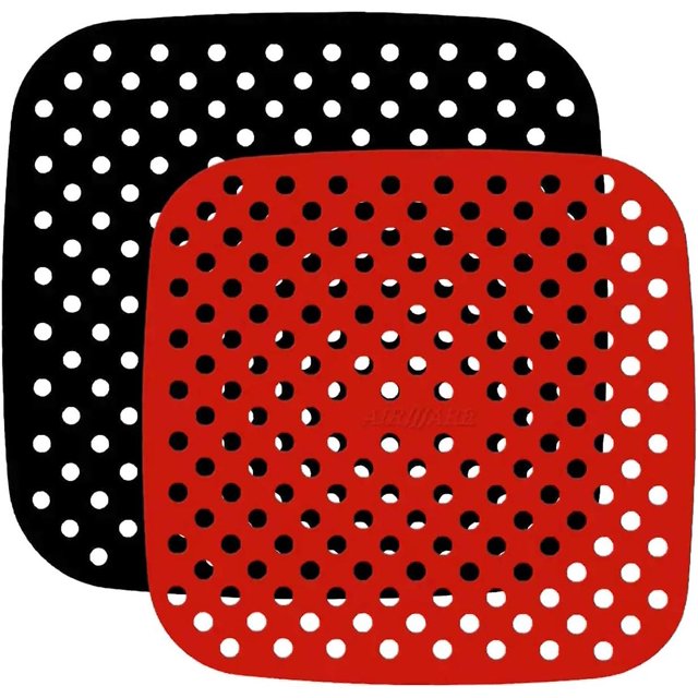 Air Fryer Silicone Baking Mats 2 Sizes Reusable Non-Stick For Microwave Oven Air Fryer Accessories