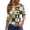Khaki, variant on Halloween Shirts for Women Crewneck Blouses Pullover Funny Bat Printed 3/4 Length Sleeve Tunic Tops