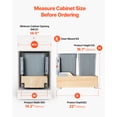 thumbnail image 6 of VEVOR Wood Pullout Trash Can for Kitchen Cabinets, 35 QT x2 Double Under Sink Garbage Waste Recycling Bin, Under Mount Waste Container, with Heavy Duty Metal Soft Close Sliding System and Door Kit, 6 of 9