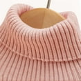 thumbnail image 5 of ZACPNCV Girl's Ribbed Turtleneck Cable Knitted Sweater Slim Fit Pullover Sweater for Kids Pink 3-4 Years, 5 of 7